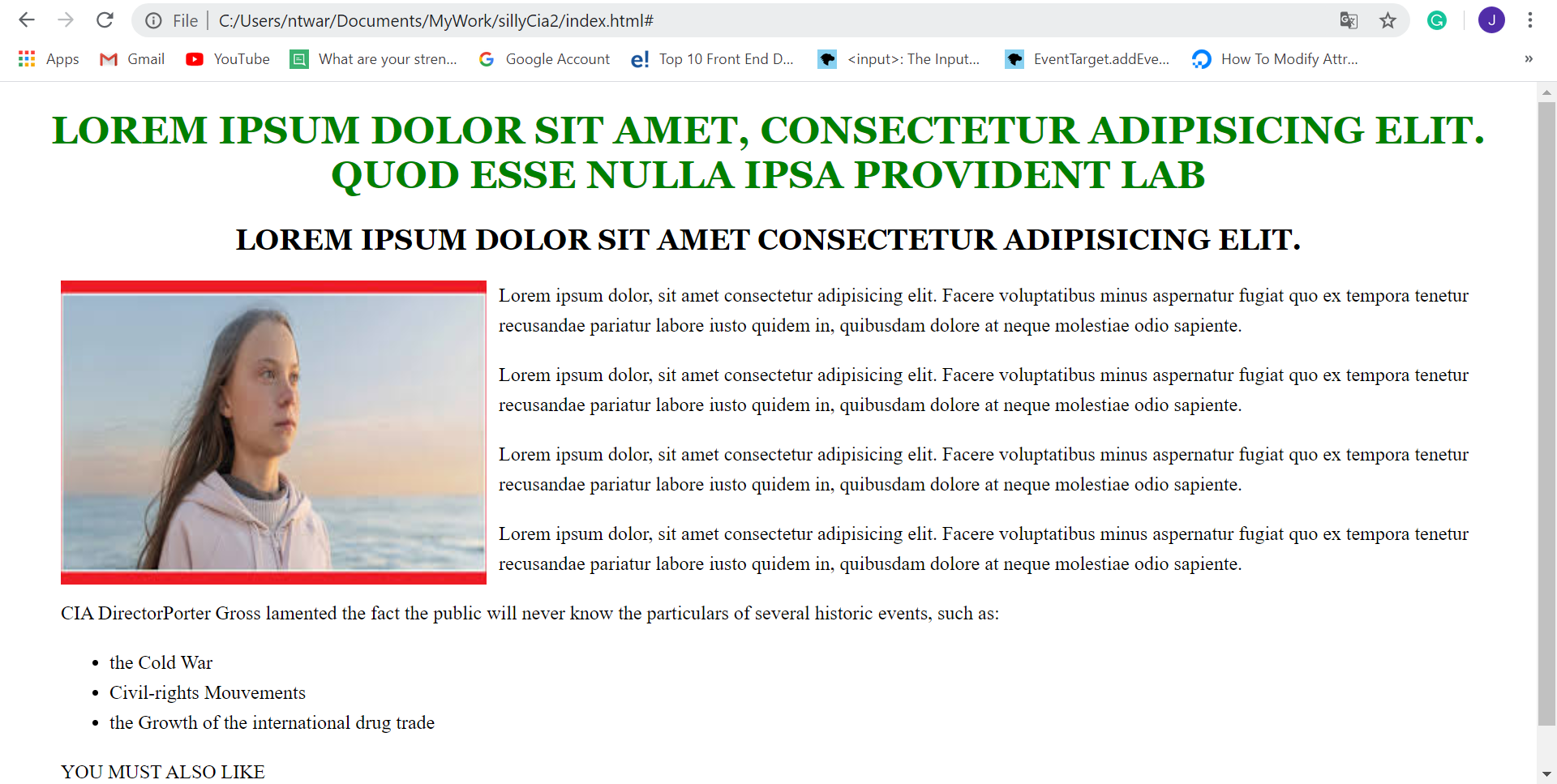 Cia sily assignement Cia sily